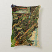 Vincent vanゴッホによる茅葺き砂岩コテージ アクセントクッション (裏面(縦))