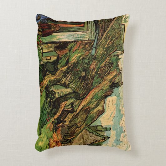 Vincent vanゴッホによる茅葺き砂岩コテージ アクセントクッション (正面(垂直))