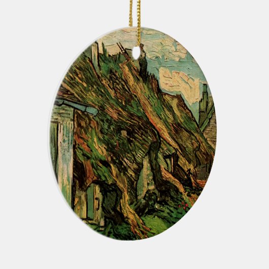 Vincent vanゴッホによる茅葺き砂岩コテージ セラミックオーナメント (右)