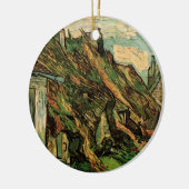 Vincent vanゴッホによる茅葺き砂岩コテージ セラミックオーナメント (左)