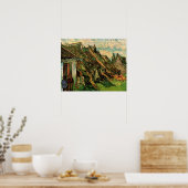 Vincent vanゴッホによる茅葺き砂岩コテージ ポスター (キッチン)