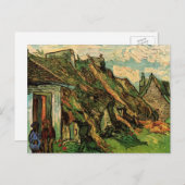 Vincent vanゴッホによる茅葺き砂岩コテージ ポストカード (正面/裏面)