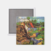 Vincent vanゴッホのファインアート、Auversの家。 マグネット (正面/裏面)