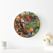 Vincent vanゴッホのファインアート、Auversの家。 ラージ壁時計 (ホーム)