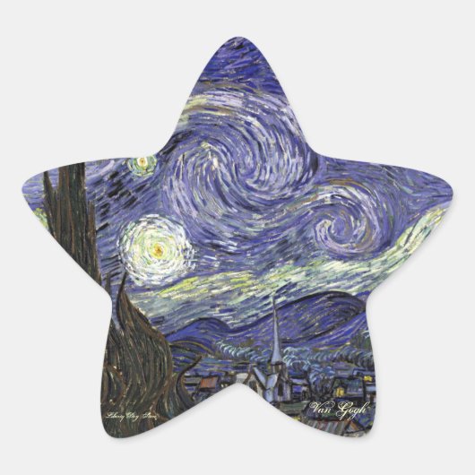 VINCENT VANゴッホホリデーステッカー – STARRY NIGHT 星シール (正面)