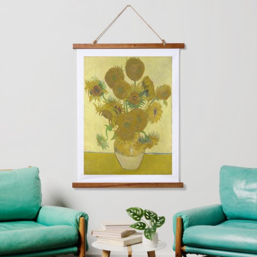 Vincent Vanゴッホ – ひまわり、4番目のバージョン 吊り下げ型タペストリー (リビング)