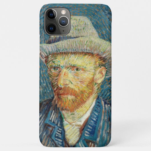 Vincent Vanゴッホ・グレーハット感じ自画像 Case-Mate iPhoneケース (裏面)
