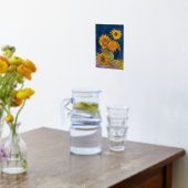 Vincent Vanゴッホ – サンフラワーズ、第2版 箔ポスター (レイダウン (キッチン))