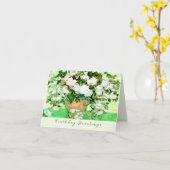 VINCENT VANゴッホ「バラ入り花瓶」誕生日 カード (黄色い花)