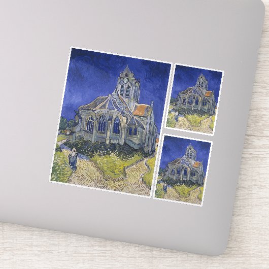 Vincent Vanゴッホ、Auversの教会 シール (詳細)