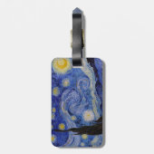 Vincent Vanゴッホ- QRコード付き星空の夜 ラゲッジタグ (裏面縦)