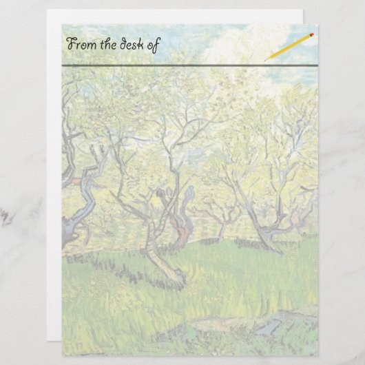 Vincent van ゴッホ、Orchard in Blossom (正面/裏面)