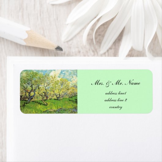 Vincent van ゴッホ、Orchard in Blossom ラベル (インサイチュ)