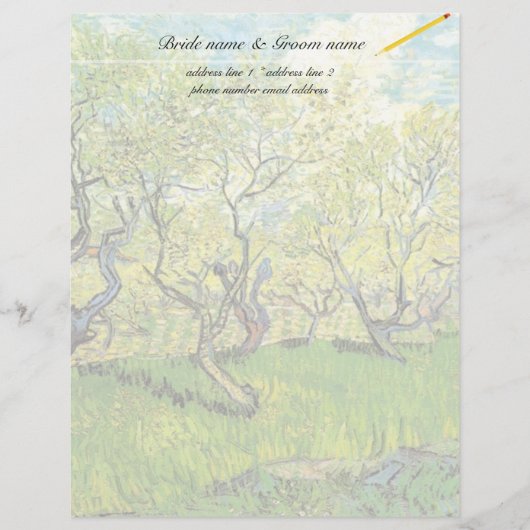 Vincent van ゴッホ、Orchard in Blossom レターヘッド (正面)