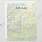 Vincent van ゴッホ、Orchard in Blossom レターヘッド (正面/裏面)