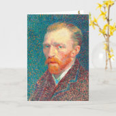 Vincent Van Art Card Self Portraitを復元 カード (黄色い花)