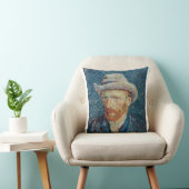 Vincent van Goによるグ感じレイハット付きセルフポートレート クッション (椅子)