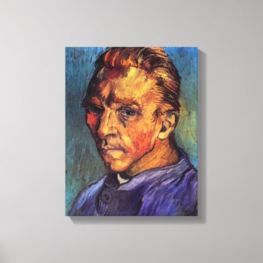 Vincent Van Gogh - ひげのない自画像 キャンバスプリント (正面)