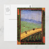 Vincent Van Gogh - 雨の橋 日本の芸術 ポストカード (正面/裏面)