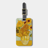 Vincent Van Gogh 12 Sunflowers Impressionist ラゲッジタグ (正面縦)