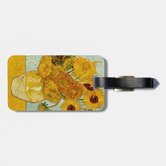Vincent Van Gogh 12 Sunflowers Impressionist ラゲッジタグ (裏面横)