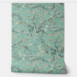 Vincent Van Gogh Almond Blossom on Mint Green 壁紙