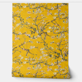 Vincent Van Gogh Almond Blossom on Naples Yellow 壁紙