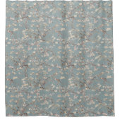 Vincent Van Gogh Almond Blossom on Slate Blue シャワーカーテン (正面)