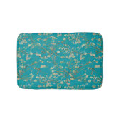 Vincent Van Gogh Almond Blossom on Teal Blue バスマット (正面)