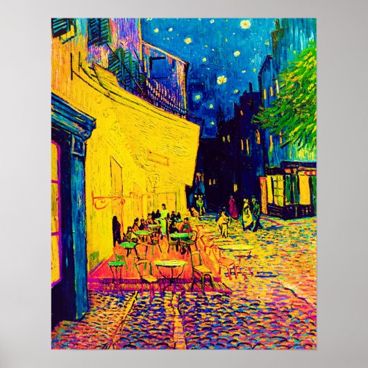 Vincent Van Gogh - Cafe Terrace At Night ポップアート ポスター (正面)