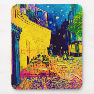 Vincent Van Gogh - Cafe Terrace At Night ポップアート マウスパッド