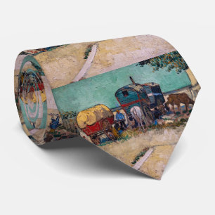 Vincent Van Gogh - Caravans, Gypsy Camp near Arles ネクタイ