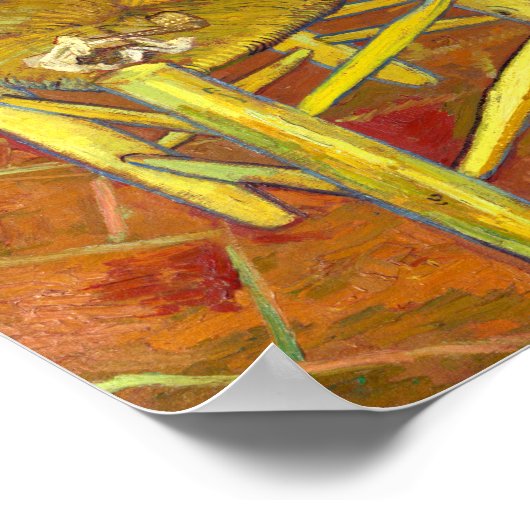 Vincent Van Gogh Chair with Pipe ポスター (角)
