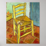 Vincent Van Gogh Chair with Pipe ポスター<br><div class="desc">Vincent Van Gogh Chair with Pipe Poster</div>