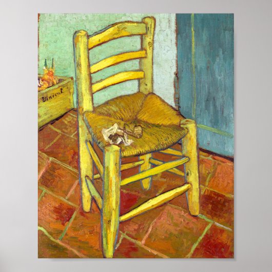 Vincent Van Gogh Chair with Pipe ポスター (正面)