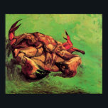Vincent Van Gogh - Crab On Its Back Fine Art ポスター<br><div class="desc">Oil on canvas from 1888 shows a bright orange crab lying on its back against a green background, possibly inspired by a Japanese print of a crab by Hokusai that Van Gogh had seen in the magazine Le Japon Artistique that his brother Theo had sent him. Unlike similar stores, Art...</div>