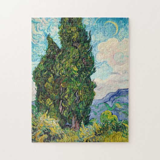 Vincent Van Gogh Cypresses Fine Art ジグソーパズル (縦)