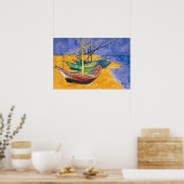Vincent van Gogh - Fishing Boats on the Beach ポスター (キッチン)