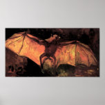 Vincent Van Gogh - Flying Fox - Halloween Fine Art ポスター<br><div class="desc">Oil on canvas from 1886 showing a flying fox (fruit bat), one of the largest bats in the world, with outstretched wings illuminated from behind. Great gift for Halloween. Unlike similar stores, Art Lover's Cafe features classic, high resolution works of art that have been carefully restored, color-balanced & retouched to...</div>