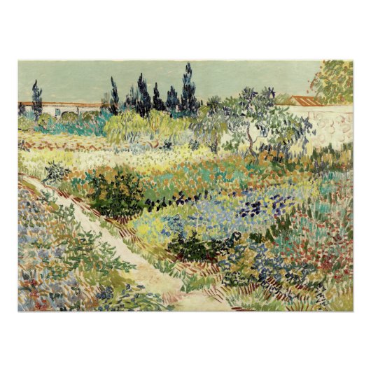 Vincent Van Gogh Garden at Arles 1888 ポスター (正面)