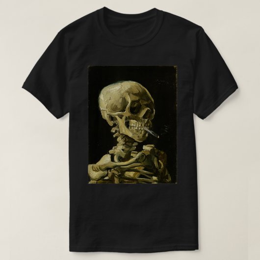 Vincent van Gogh Head of a Skeleton with a Burning Tシャツ (デザイン正面)