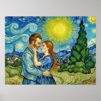 Vincent Van Gogh in love -- WONKY ART ポスター