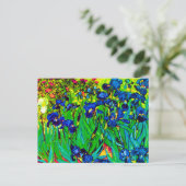Vincent Van Gogh - Irises - 花好きポップアート ポストカード (スタンド正面)