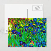 Vincent Van Gogh - Irises - 花好きポップアート ポストカード (正面/裏面)