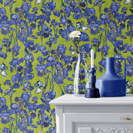 Vincent Van Gogh Irises Cobalt Blue Apple Green 壁紙