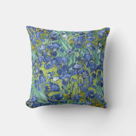 Vincent Van Gogh Irises in Blue and Green クッション