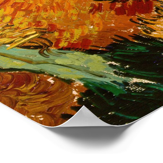 Vincent van Gogh - Landscape, House and Ploughman ポスター (角)