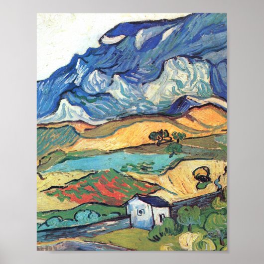 Vincent Van Gogh - Les Alpilles Mountain Landscape ポスター (正面)