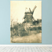 Vincent van Gogh - Moulin de la Galette キャンバスプリント (インサイチュ (ウッドフロア))