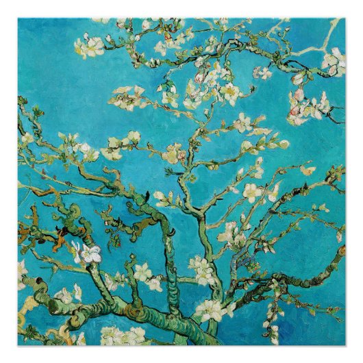 Vincent Van Gogh painting Almond Blossoms ポスター (正面)